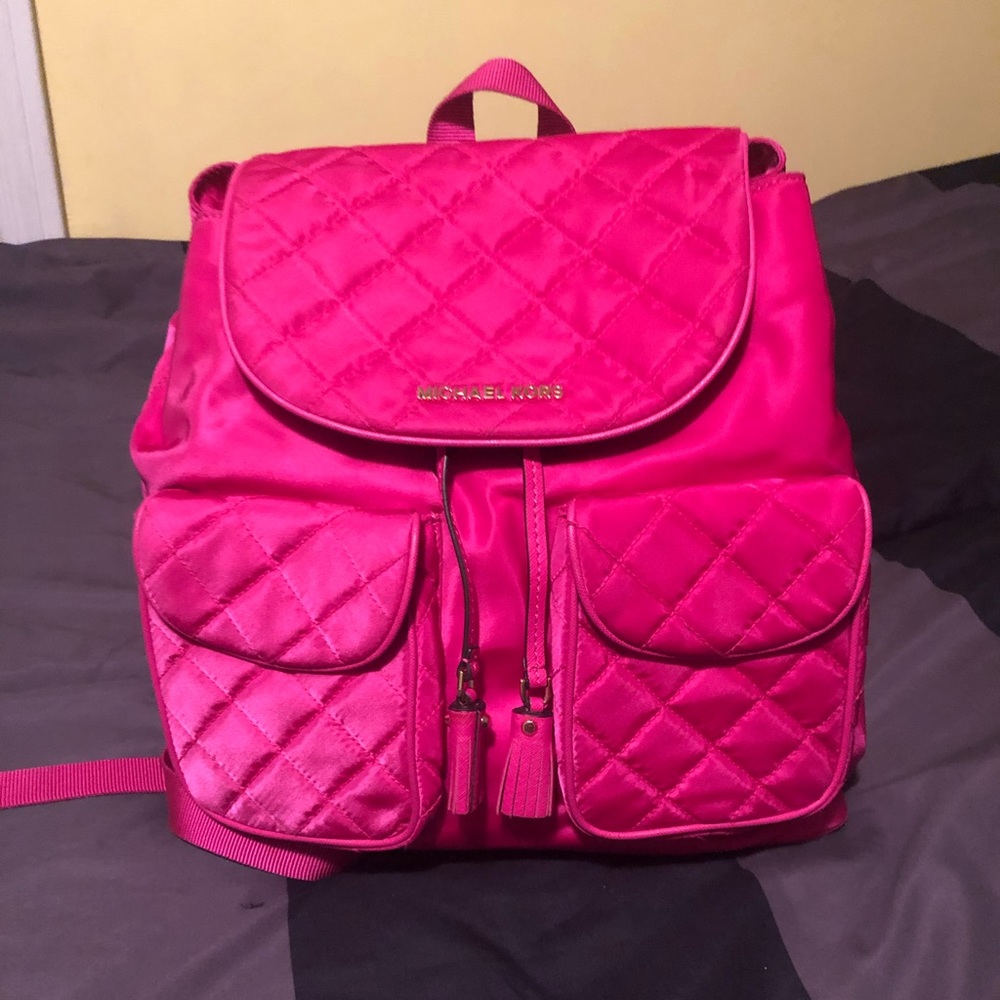 Michael kors pink backpack